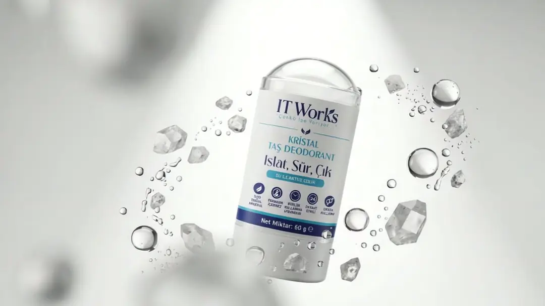 Havada süzülen IT Works kristal taş deodorant